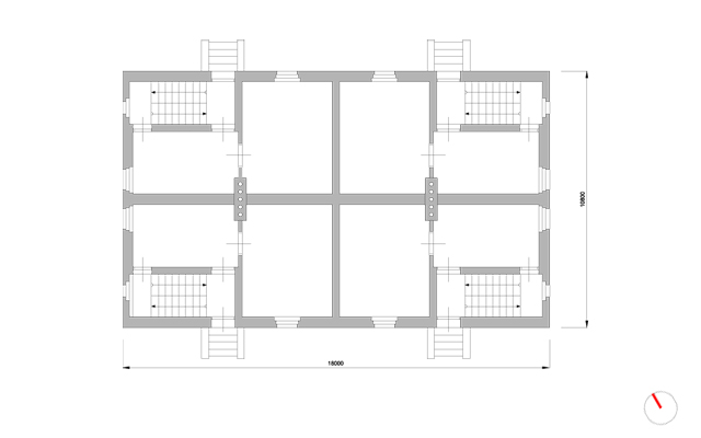 půdorys 1 np - stávající stav