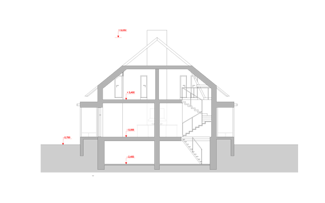 příčný řez - návrh