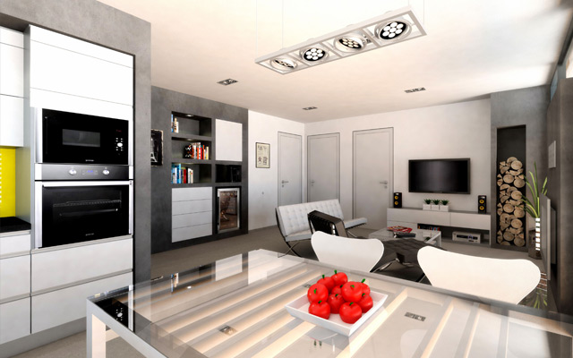 vizualizace - OBÝVACÍ POKOJ