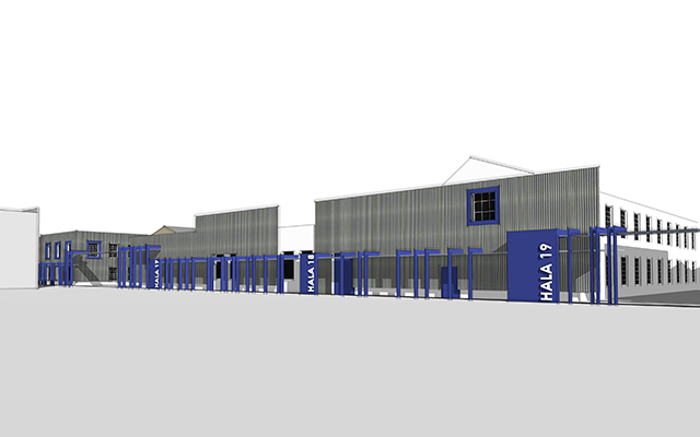 fasády průmyslových objektů -  návrh varianta I.