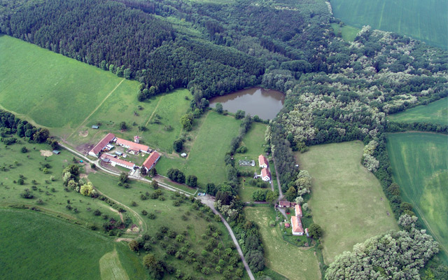 letecký pohled - stávající stav